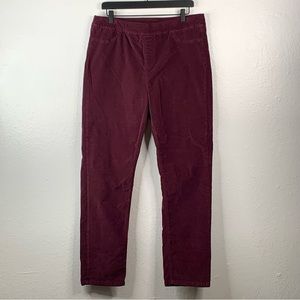 Soft Surroundings Burgundy Velvet Pants Size L